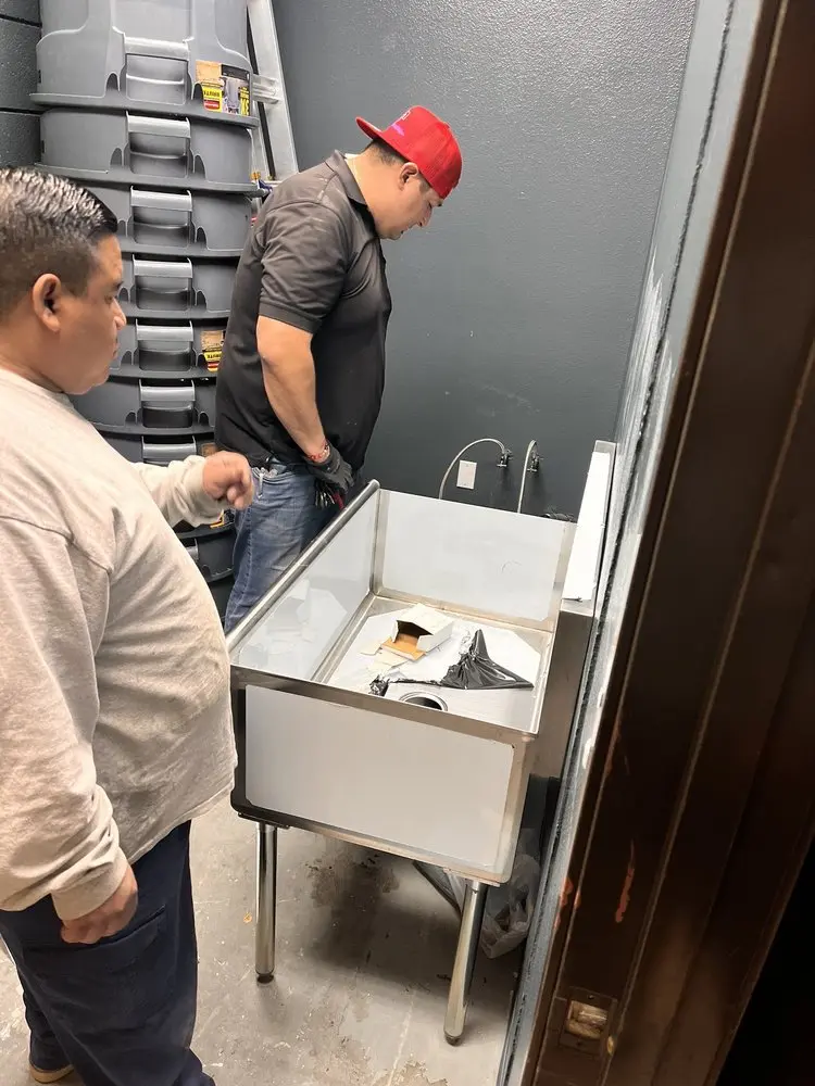 Commercial plumbing and sink installation in Springtown